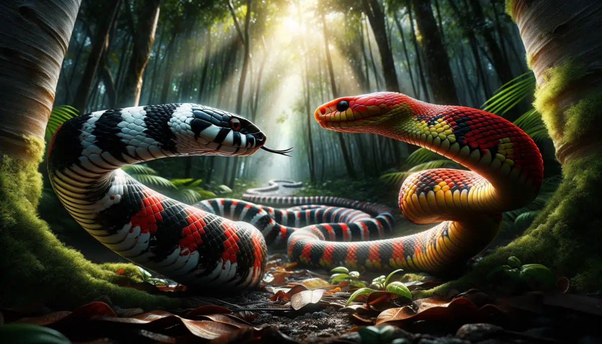 Watch: King Snake vs. Coral Snake. One Deadly, One Safe - Animals Around  The Globe