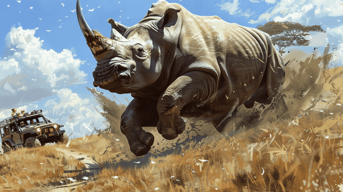 rhino chasing vehicle