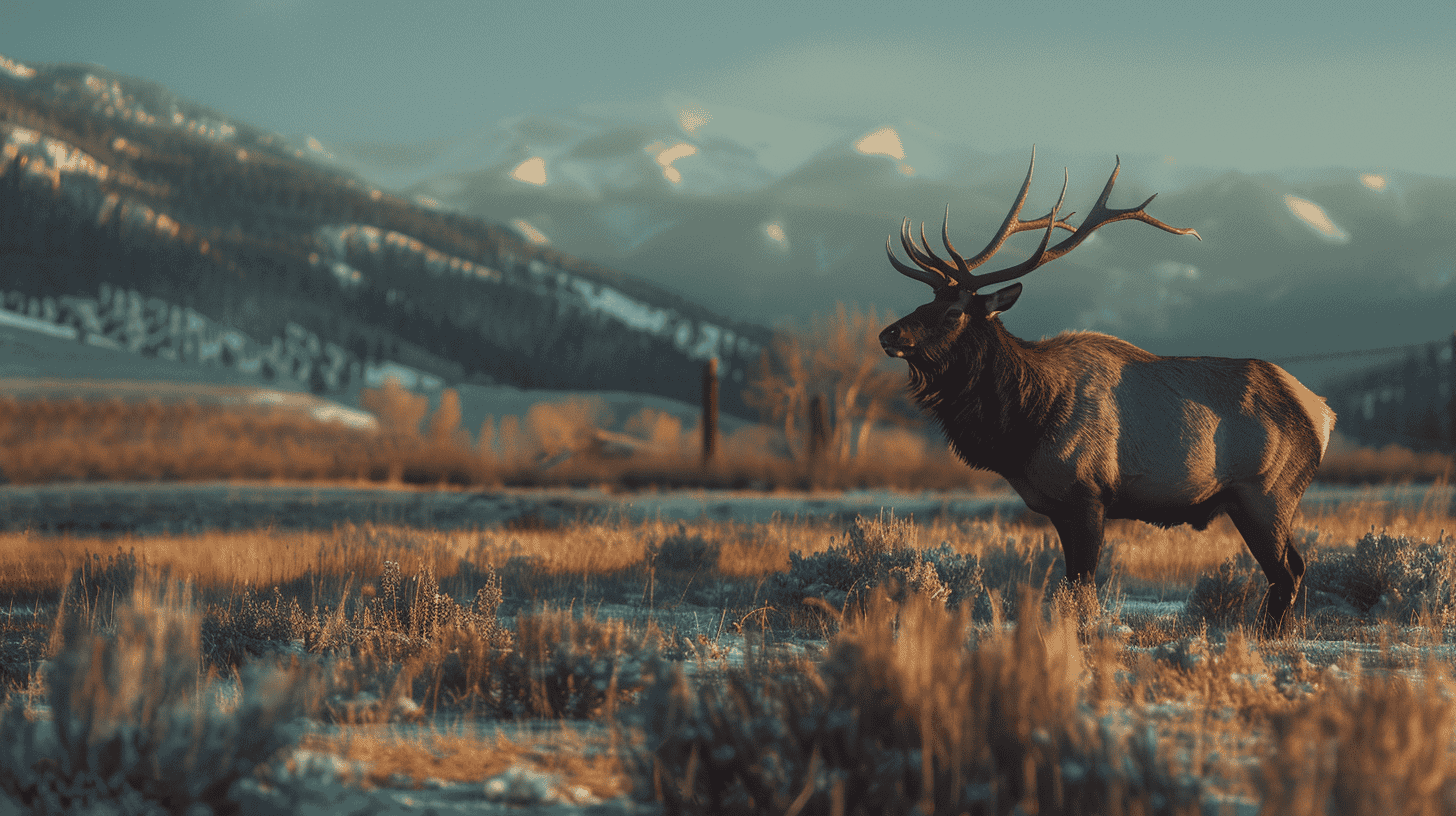 Big Elk in the Rocky Mountains by Animals Around the Globe